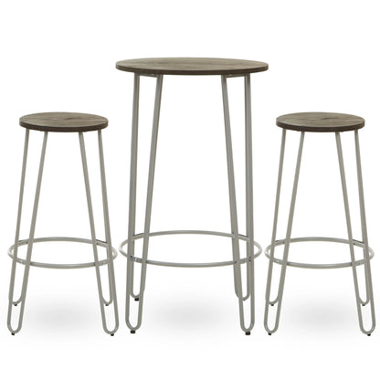 Madison 3 Piece Bar Table And Stool Set 