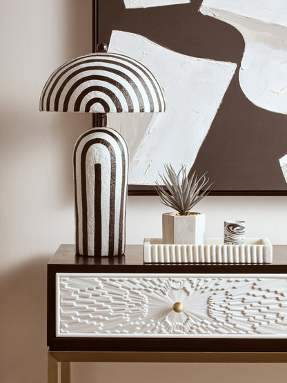 Cambridge Black and White Console Table with Drawers