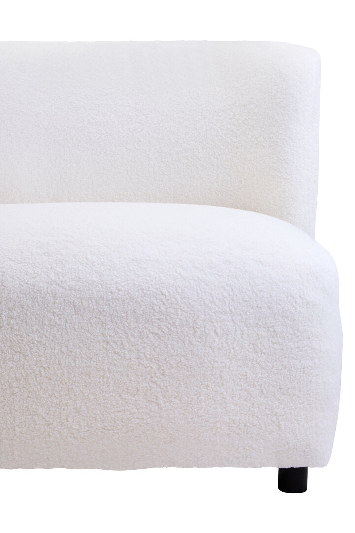 Carlton Ivory Boucle Effect Armless Lounge Chair