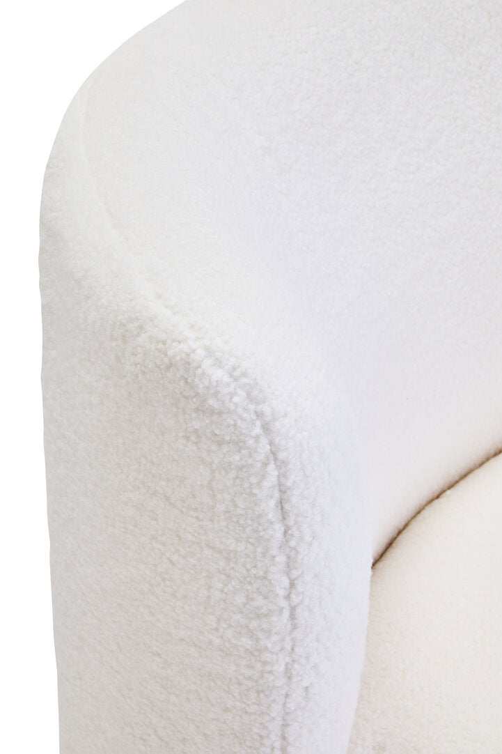 Carlton Ivory Boucle Effect Armless Lounge Chair