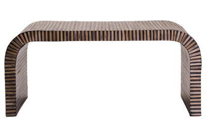 Milan Bamboo Inlay Curved Coffee Table