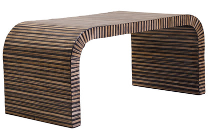 Milan Bamboo Inlay Curved Coffee Table