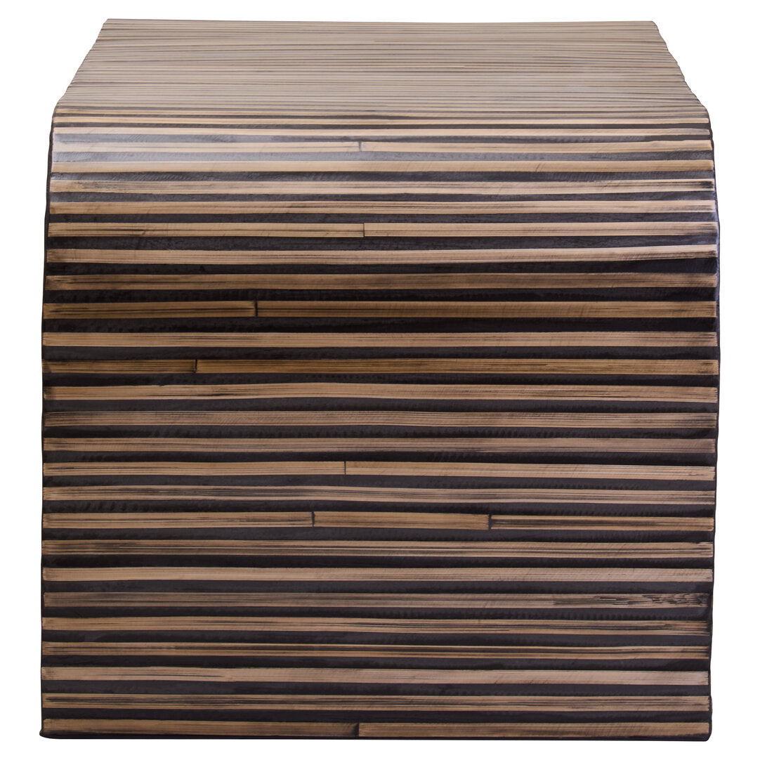 Milan Bamboo Inlay Curved Coffee Table