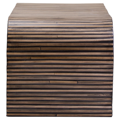 Milan Bamboo Inlay Curved Coffee Table