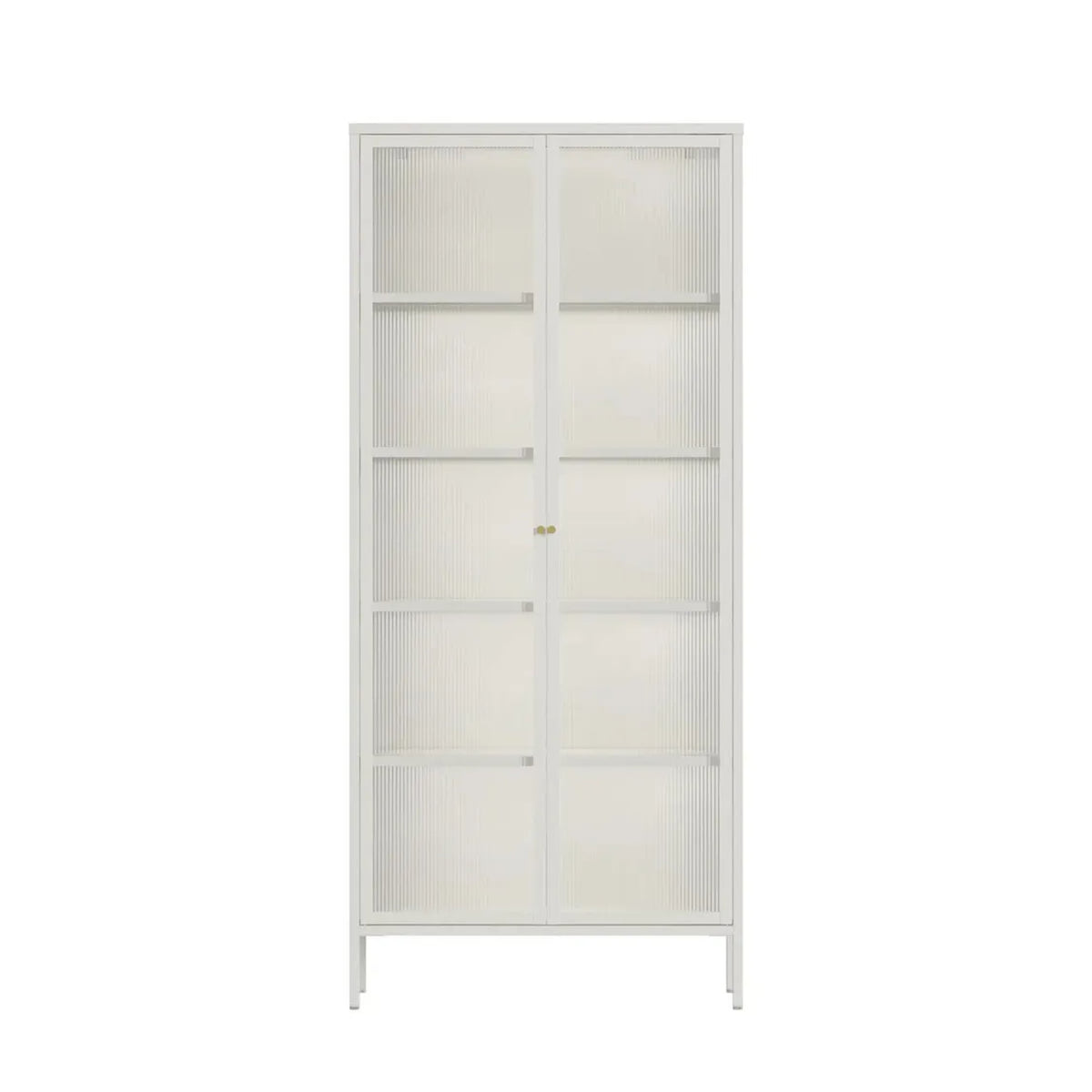 Ashford Metal Fluted Glass Door Tall Cabinet 