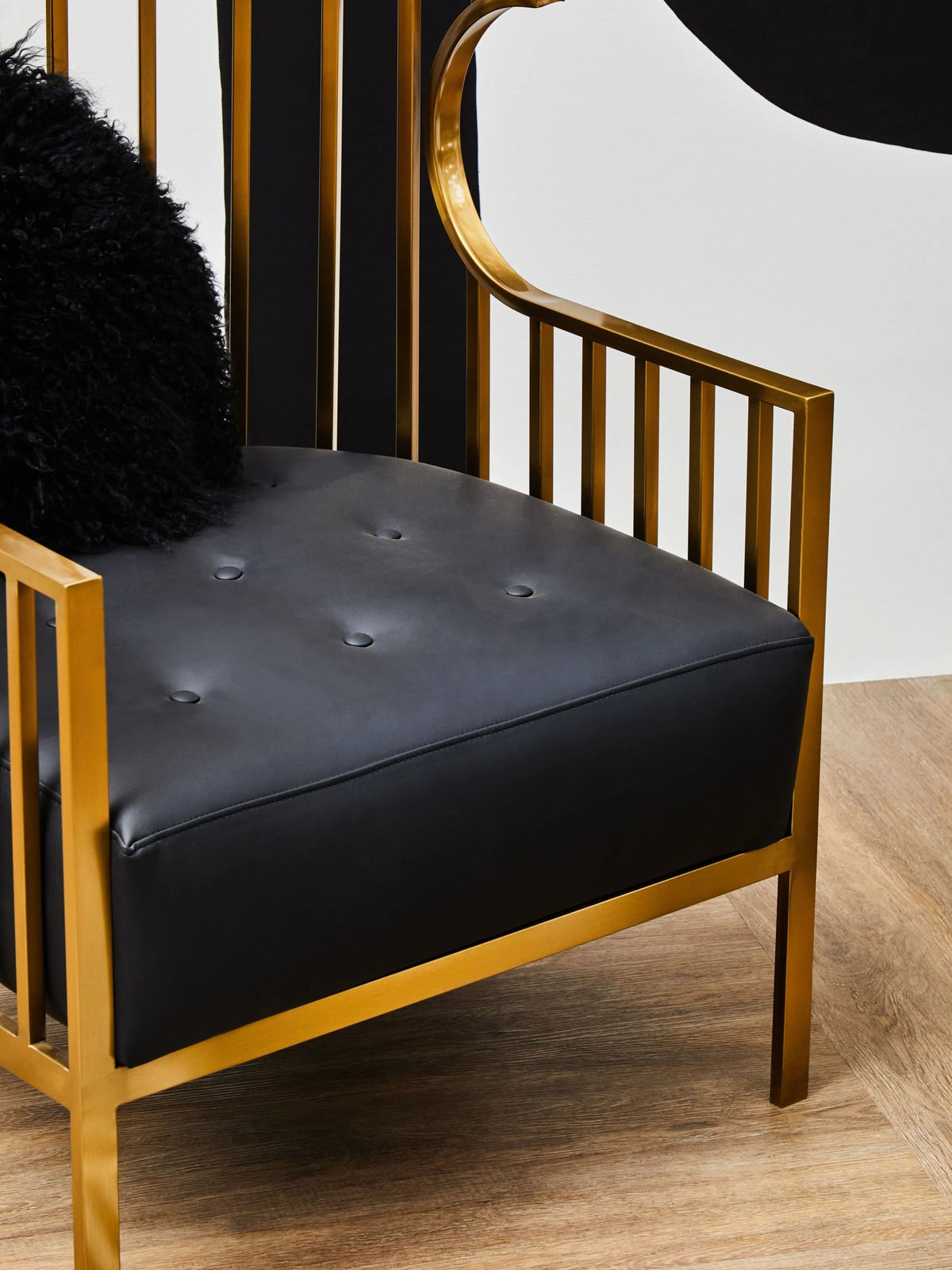 Notting Brushed Gold Dome Cage Chair