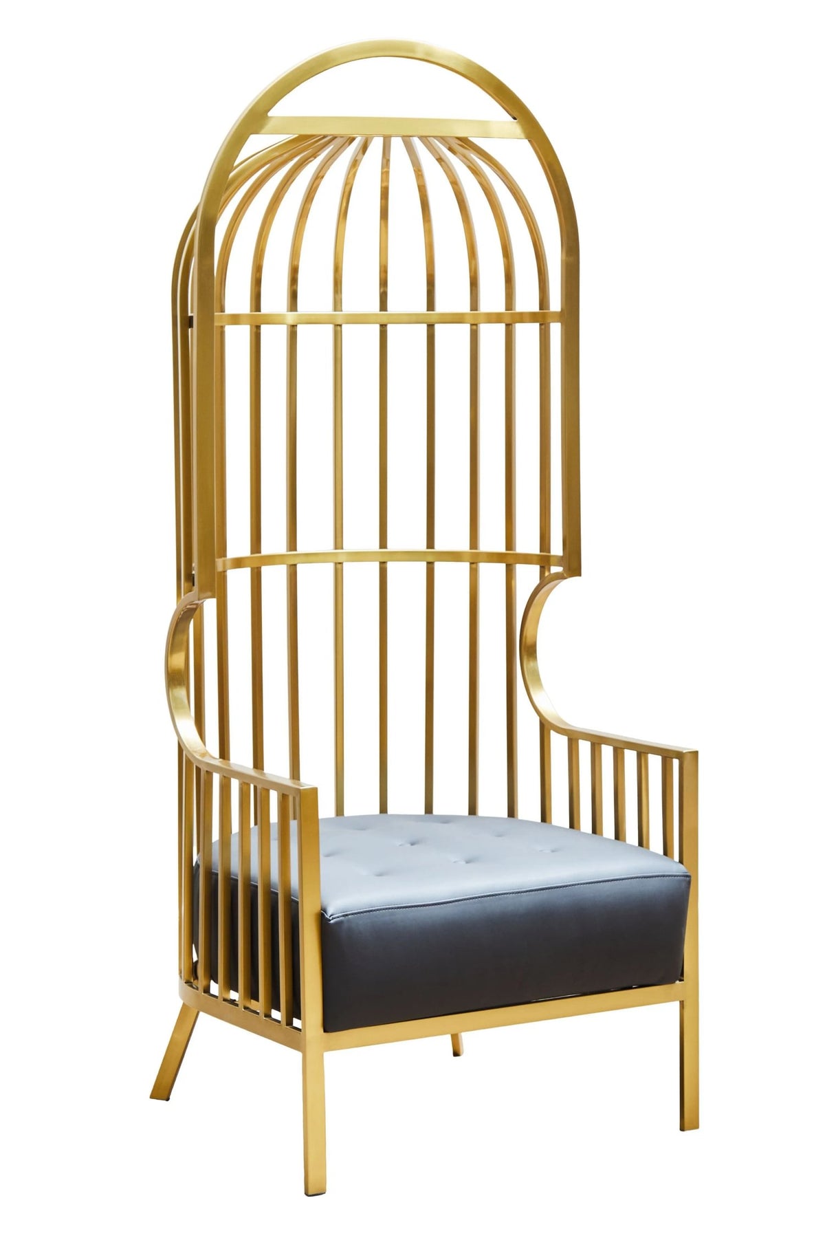 Notting Brushed Gold Dome Cage Chair