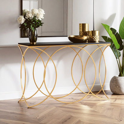 Granada Black and Gold Console Table