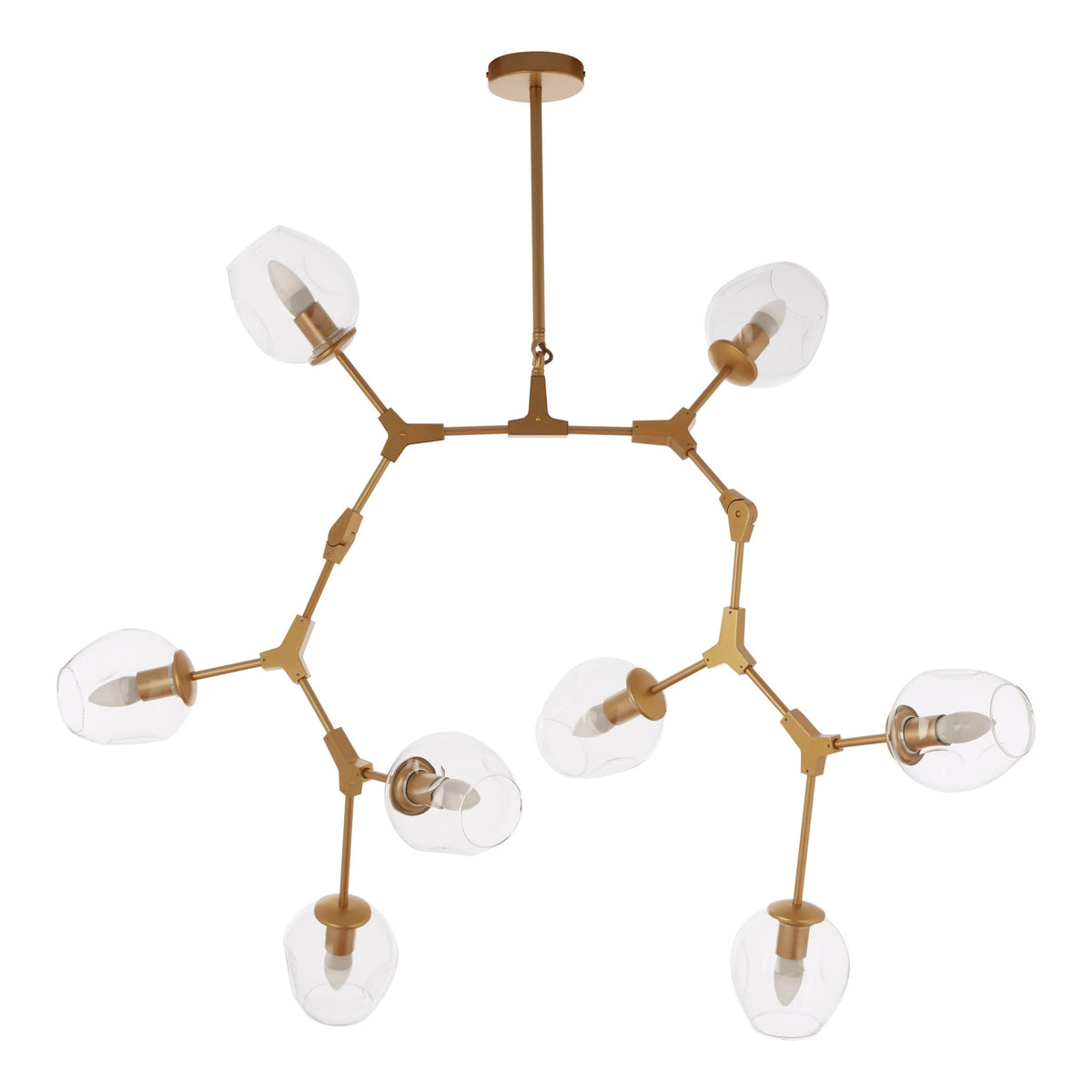 Cambridge Gold Finish Adjustable 8 Arm Statement Pendant Light