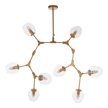 Cambridge Gold Finish Adjustable 8 Arm Statement Pendant Light
