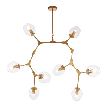 Cambridge Gold Finish Adjustable 8 Arm Statement Pendant Light
