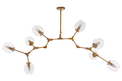 Cambridge Gold Finish Adjustable 8 Arm Statement Pendant Light