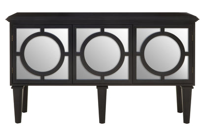 Perth Mirrored and Black Finish Sideboard