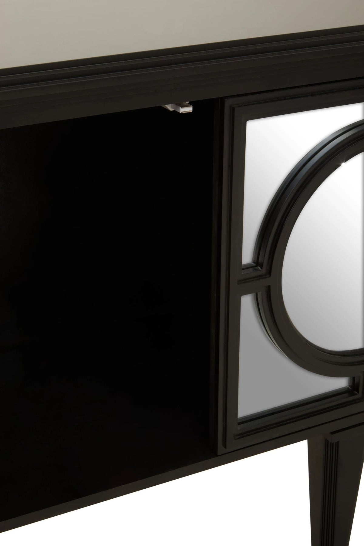 Perth Mirrored and Black Finish Sideboard