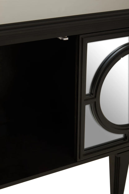 Perth Mirrored and Black Finish Sideboard