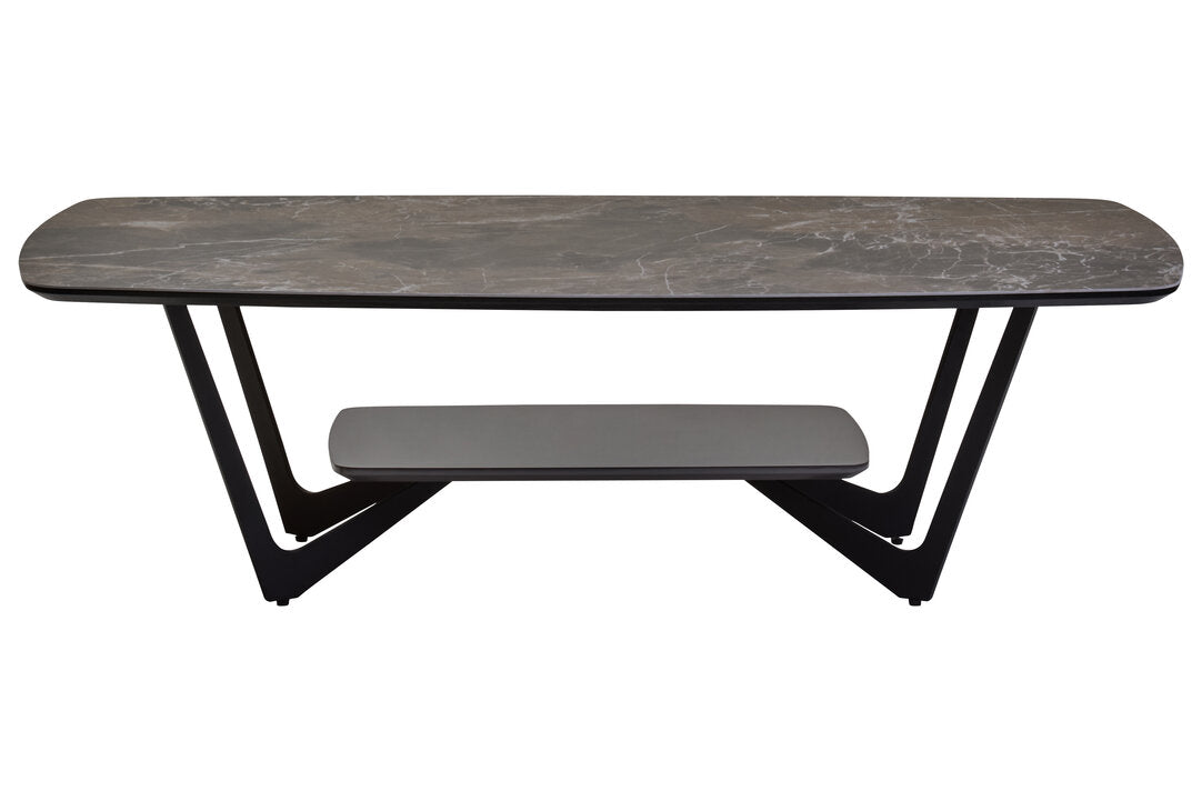 Aurora Grey Ceramic Marble Effect Coffee Table