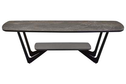 Aurora Grey Ceramic Marble Effect Coffee Table