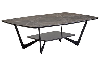 Aurora Grey Ceramic Marble Effect Coffee Table