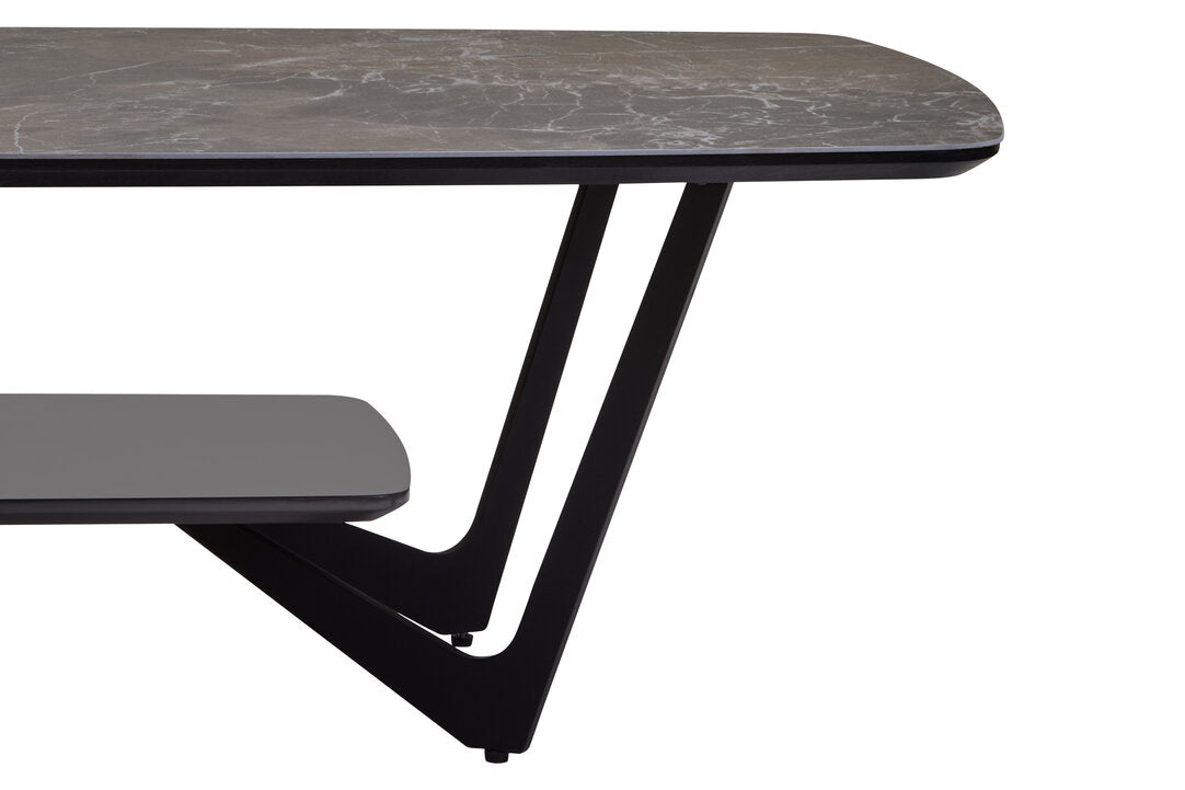 Aurora Grey Ceramic Marble Effect Coffee Table