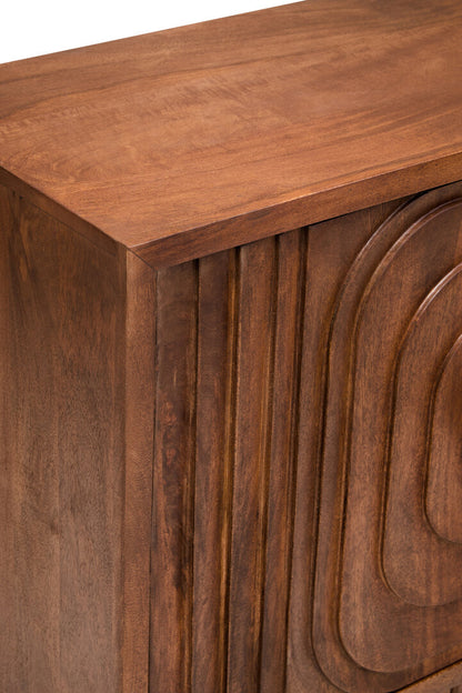 Brooklyn Two Door Mango Wood Carved Sideboard