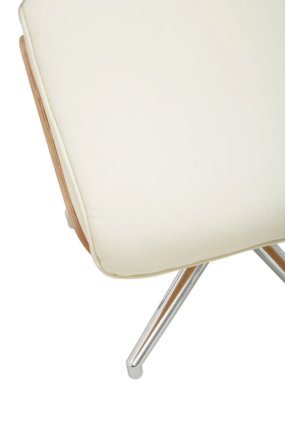 Tring Leather Effect Recliner and Footstool 