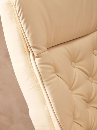 Tring Leather Effect Recliner and Footstool 
