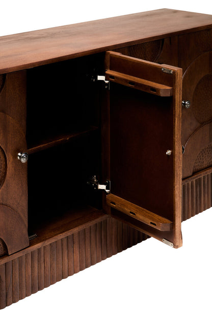 Soho Four Door Mango Wood Hammered Sideboard