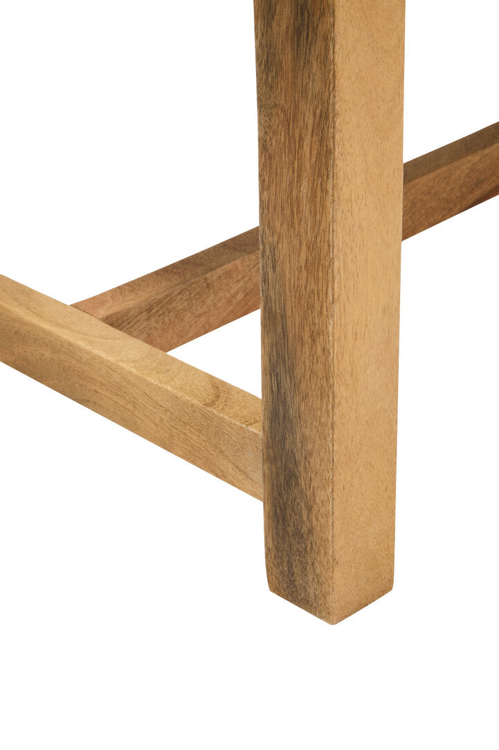 Hudson Black And White Jute Bench