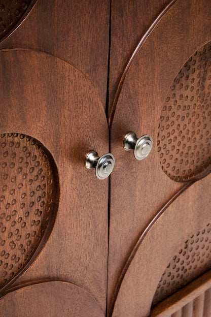 Soho Four Door Mango Wood Hammered Sideboard