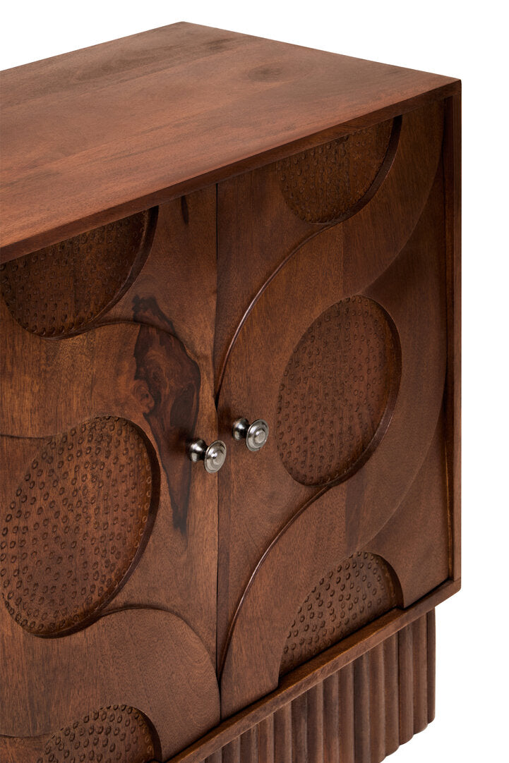 Soho Four Door Mango Wood Hammered Sideboard