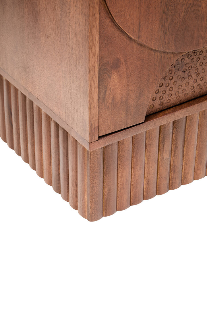 Soho Four Door Mango Wood Hammered Sideboard