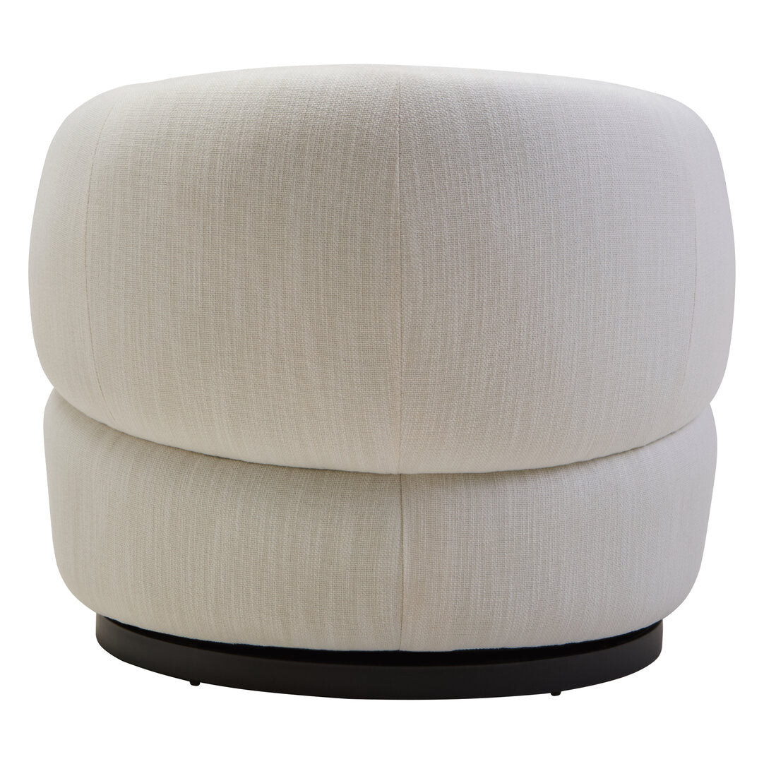 Lincoln Textured Cream Curved Swivel Chair