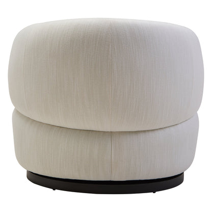 Lincoln Textured Cream Curved Swivel Chair