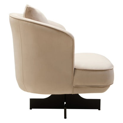 Harrogate Cream Velvet Swivel Chair