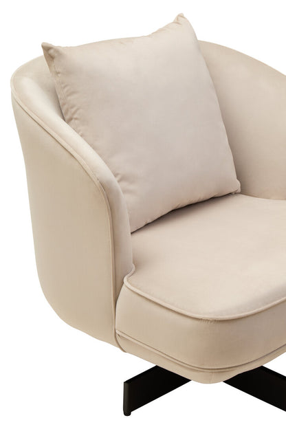 Harrogate Cream Velvet Swivel Chair