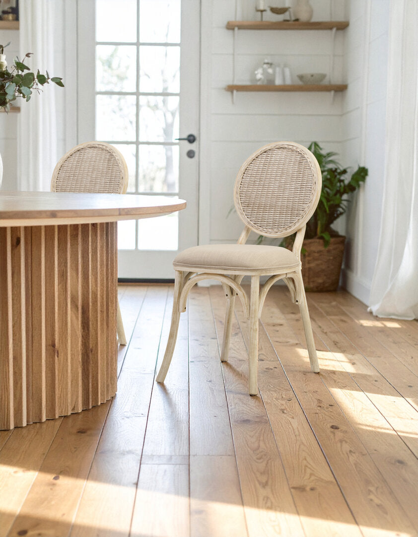 Stirling White Wash Elm Wood Dining Chair