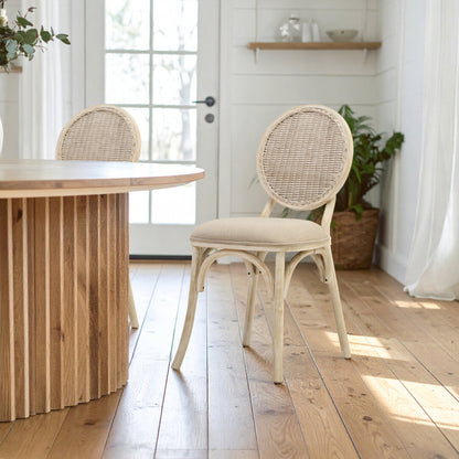 Stirling White Wash Elm Wood Dining Chair