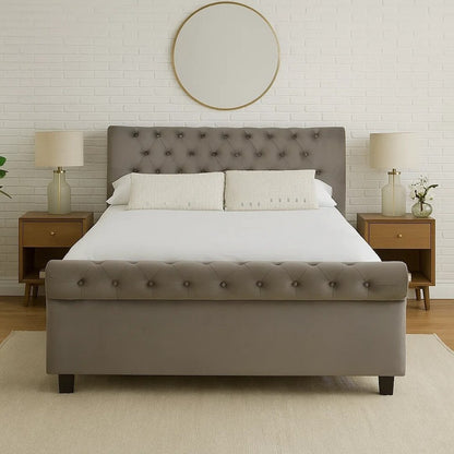 Norwich Grey Ottoman King Bed