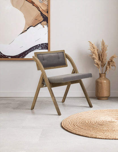 Stirling Grey Wash Elm Wood Folding Chair