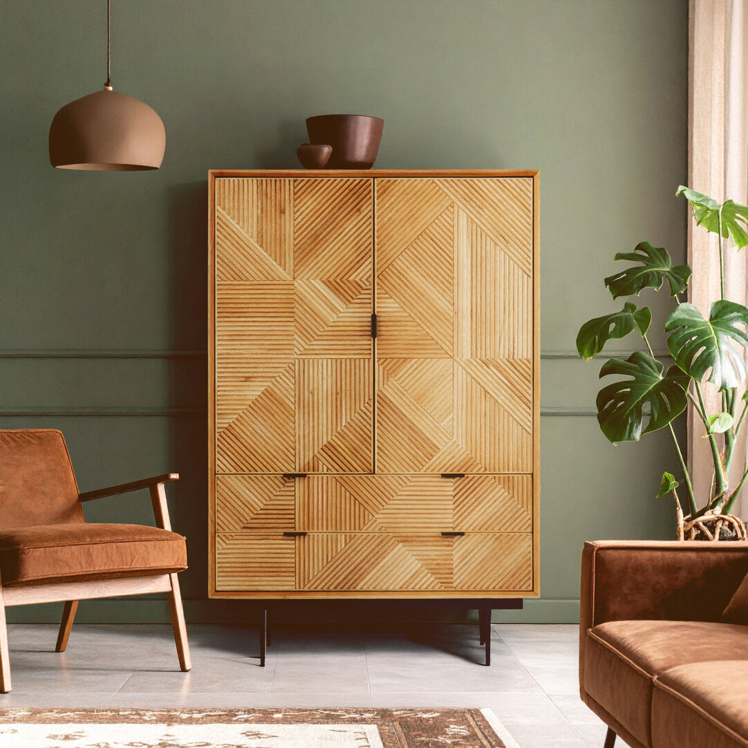 Granada Natural Finish Cabinet with Drawers