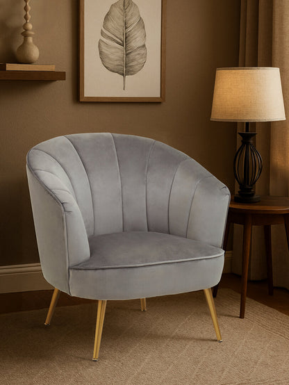Durham Grey Velvet Chair