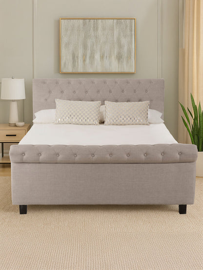 Norwich Light Grey Ottoman King Bed