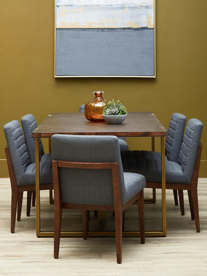 Como Charcoal Grey Dining Chair with Oak Legs