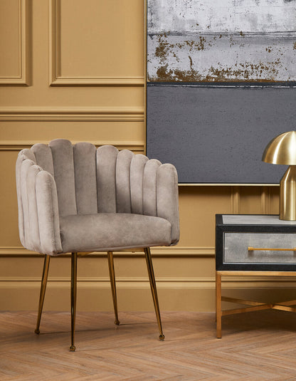 Norwich Mink Velvet Dining Chair