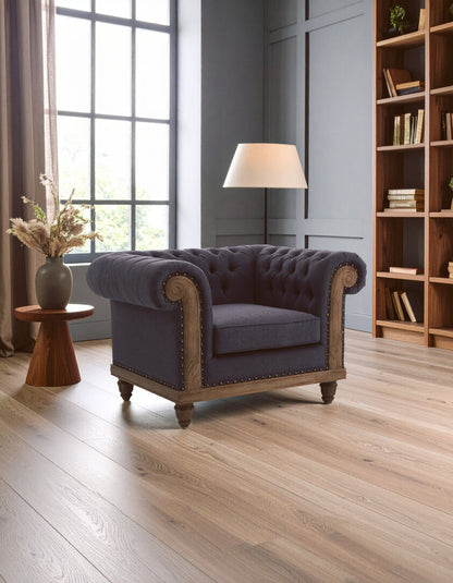 Savannah Chesterfield Graphite Grey Chair