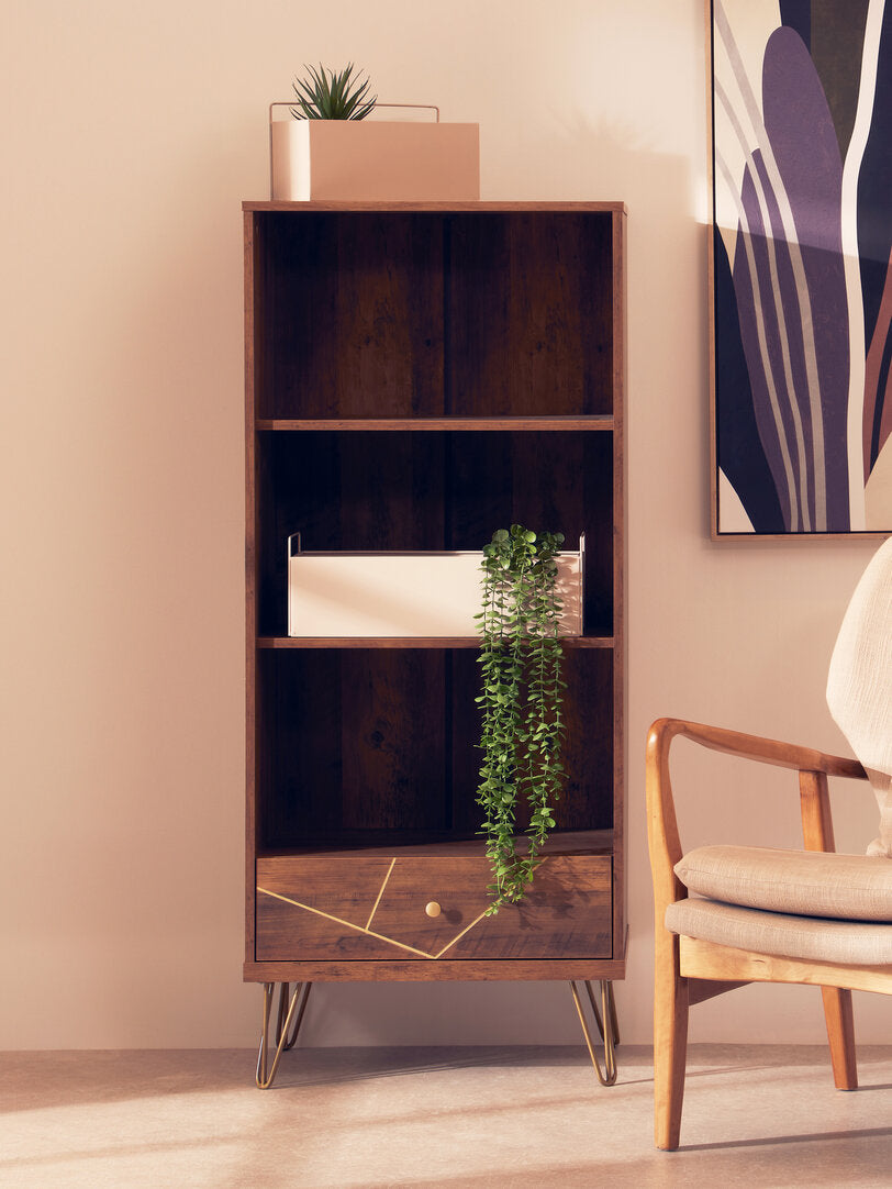 Belgravia 3 Tier Shelving Unit with Drawer