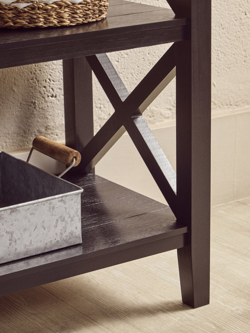 Savoy Three Shelf Black Bookcase