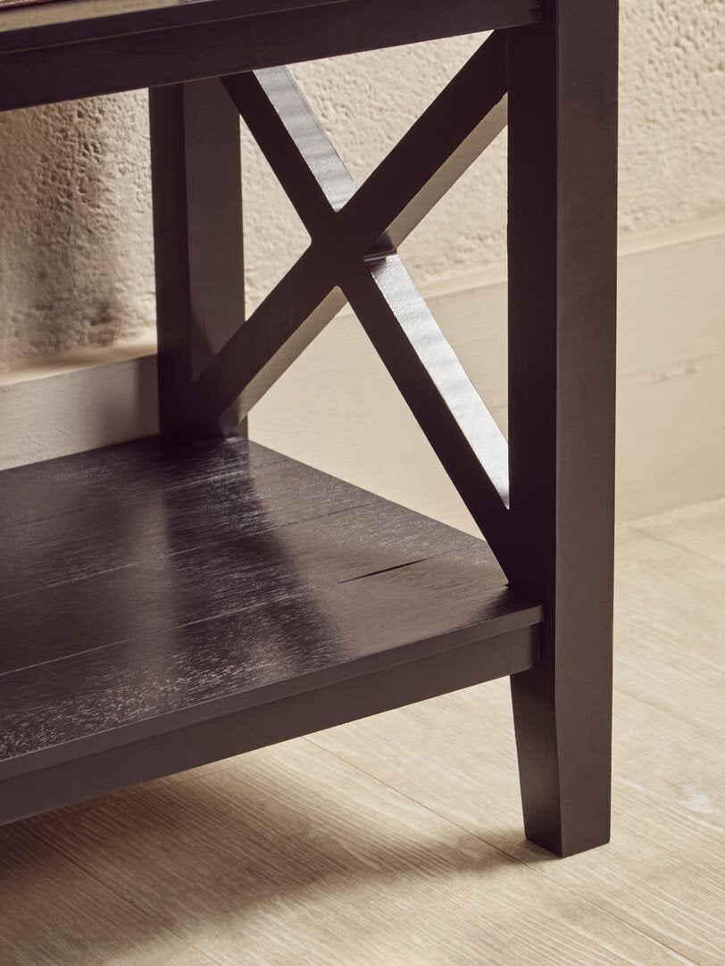 Savoy Three Shelf Large Black Bookcase