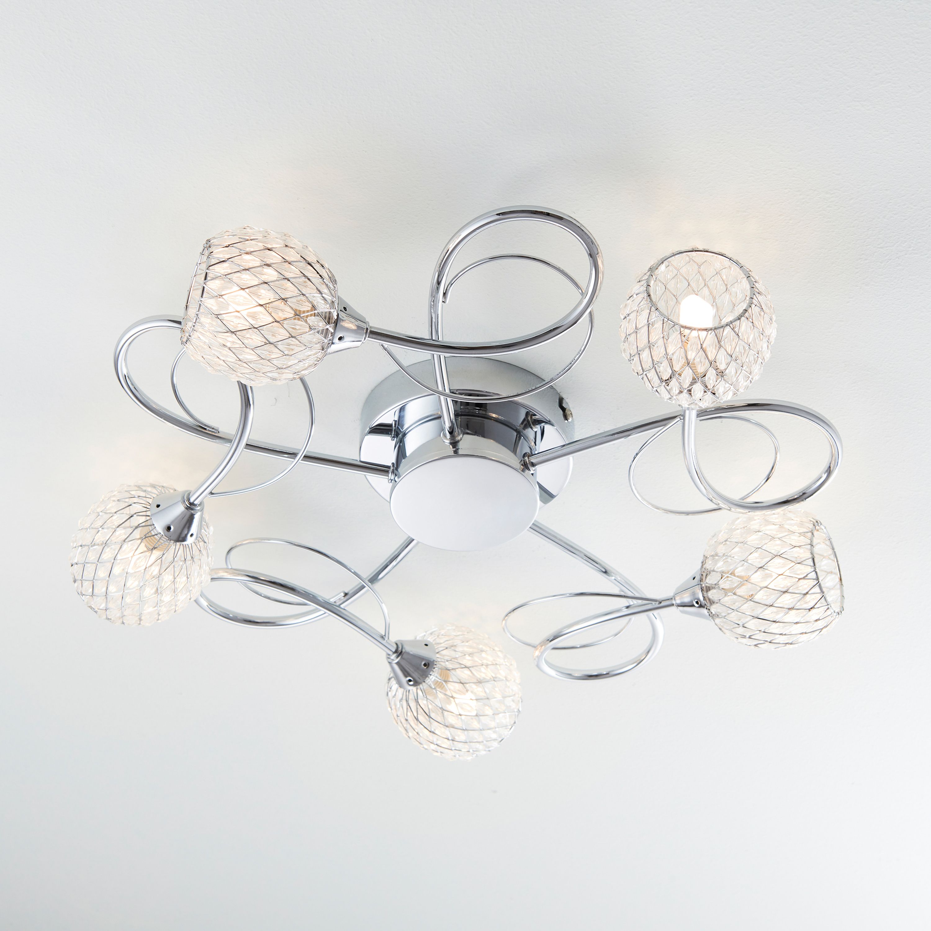Aherne 5 Ceiling Lamp Chrome
