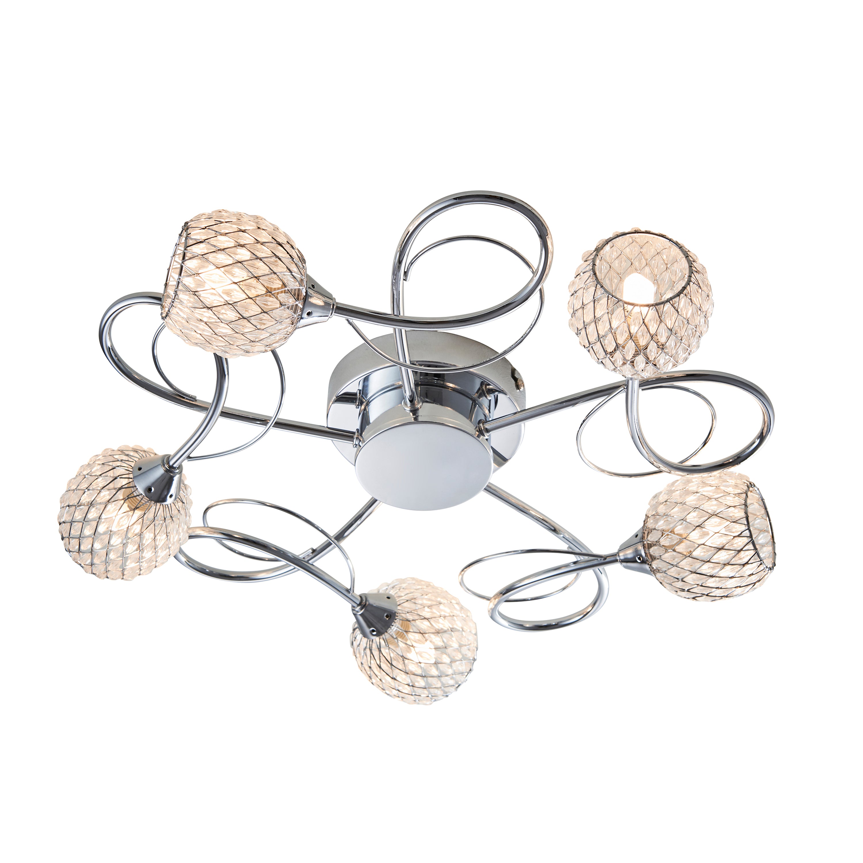 Aherne 5 Ceiling Lamp Chrome